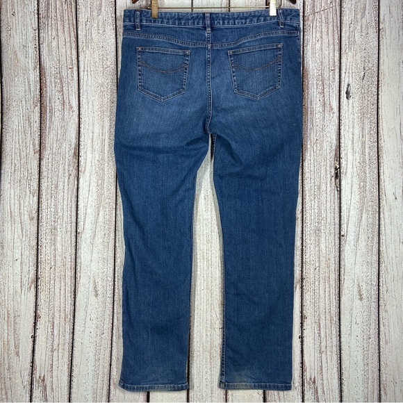 J Jill Jeans Womens 14P Blue Slim Leg Petite Mid Rise Stretch Denim Pants - Picture 2 of 11